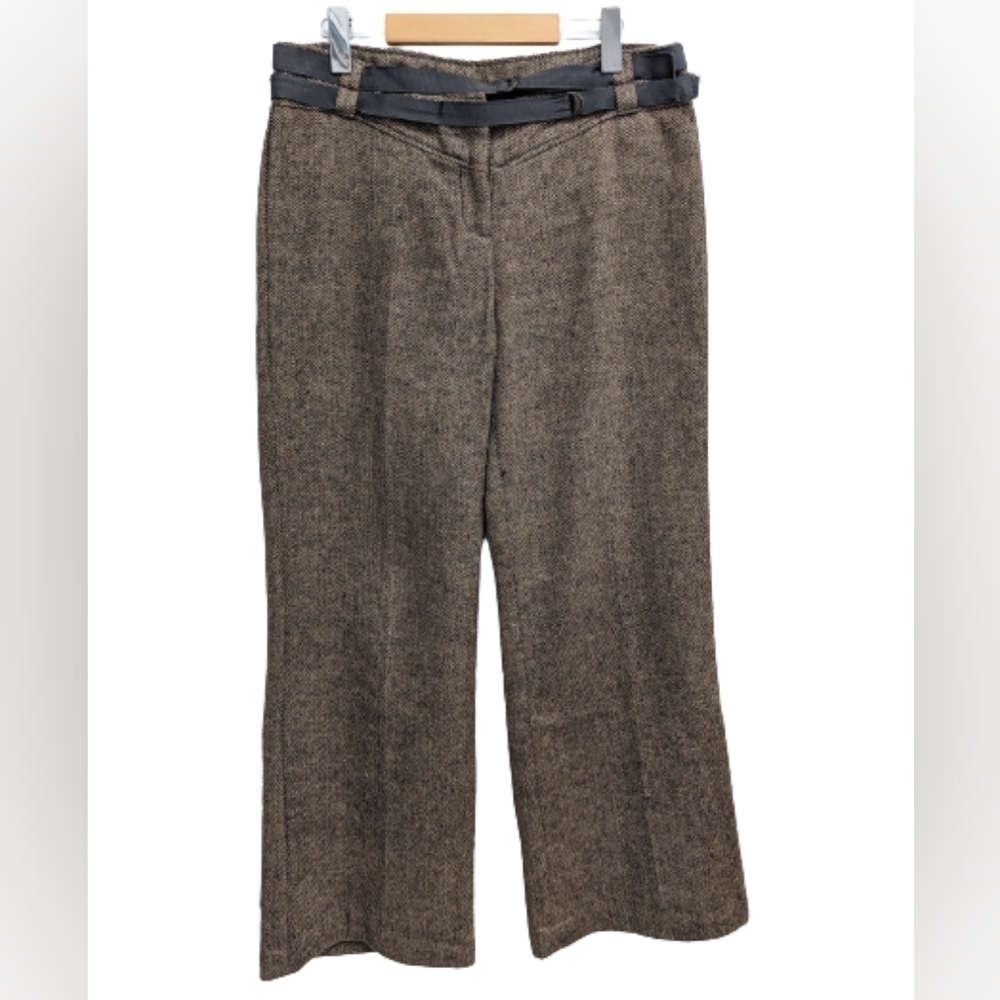 San Francisco women's wool blend brown wide legs trousers size 10